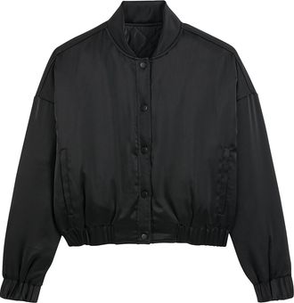 La Redoute Collections Gewatteerd kort bomberjasje, in satijn