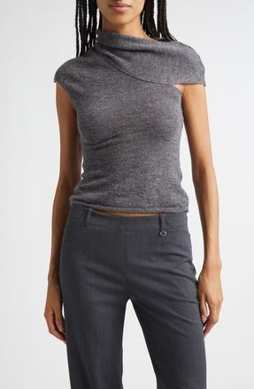 Paloma Wool Aurum Asymmetric Mohair & Alpaca Blend Sweater in Grey at Nordstrom, Size X-Large