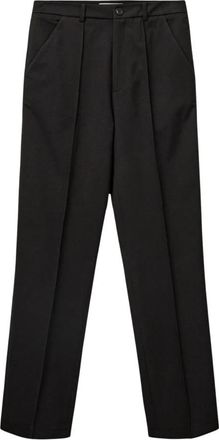 Blanche Elegante Zwarte Cigarette-Fit Broek - Heren - Straight fit broeken - Zwart - W38 - Broeken