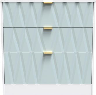 Welcome Furniture Ottawa Ready Assembled 3 Drawer Deep Chest in Duck & White Matt - Welcome Furniture | TJ Hughes