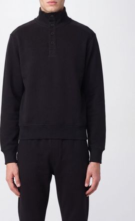 Entire studios Crewneck Cotton Sweatshirt with Partial Buttoning