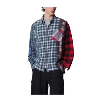 Needles Casual Shirts, male, Multicolor, Size: XL 7 Cuts Shirt