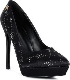 Rag & Co. Ballard Monogram Satin Pump in Black at Nordstrom Rack, Size 5