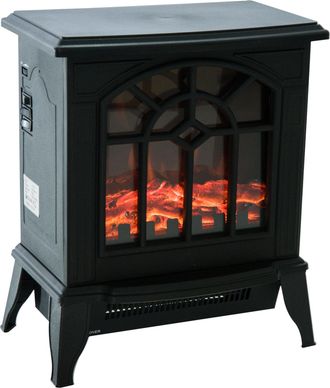 HOMCOM Electric Heater - 1000W/2000W-Black - HOMCOM | TJ Hughes Black