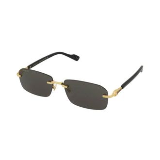 Gucci Metal Frame Zonnebrillen - unisex - Accessoires - Geel - Maat: 55 MM