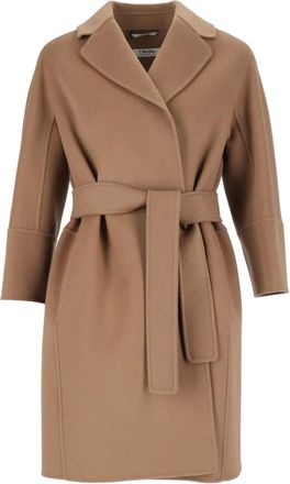 Max Mara Arona Jas - Dames - Mantels - Bruin - Maat: M Wol