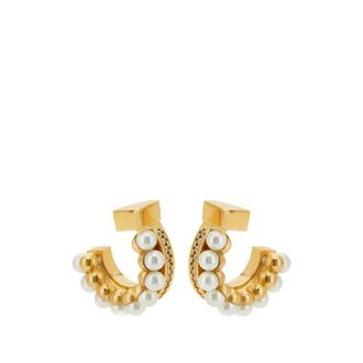 Ferragamo Accessoires, Dames, Geel, ONE Size, Kristal-Versierde Bijoux Oorbellen