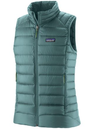 Patagonia Quilted Sleeveless Down Vest with High Collar