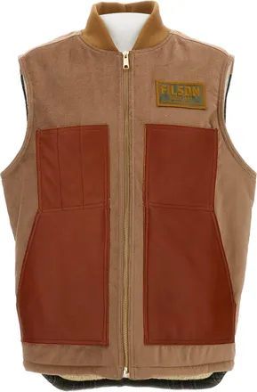Junya Watanabe Plaid-Back Vest With Ribbed Collar And Flannel Lining
