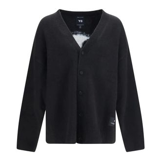 Yohji Yamamoto Chito V-hals vest - Dames - Truien - Zwart - Maat: S Zijde