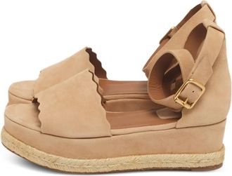 Chlo&eacute; Sandali Lauren con plateau - Toni neutri