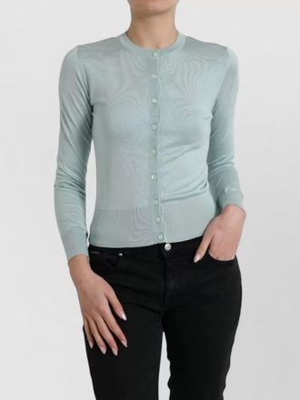 Dolce & Gabbana silk slim-fit crew-neck cardigan