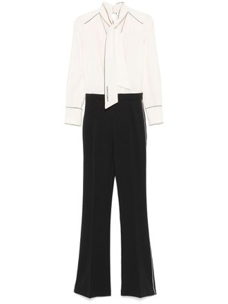 Elisabetta Franchi georgette jumpsuit - women - Viscose - 40 - Neutrals