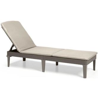Algon Allibert By Keter - Jaipur - Sill&oacute;n De Sol - Resina Imitaci&oacute;n Rat&aacute;n Trenzado - Capuchino