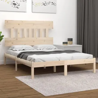 vidaXL Estructura De Cama De Madera Maciza 120x200 Cm Vidaxl