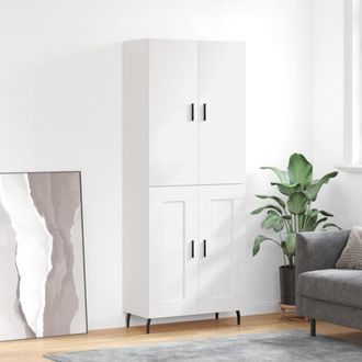 Berkfield Home Highboard White 69.5x34x180 cm Engineered Wood