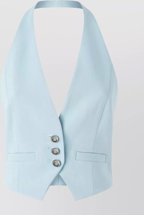 Pinko viscose sleeveless single-breasted vest