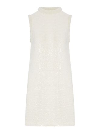 Self Portrait BOUCLE MINI DRESS WITH BEADS - Self-portrait - Woman