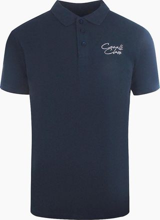 Roberto Cavalli Mens Cavalli Class Signature Logo Navy Blue Polo Shirt - Size: 38