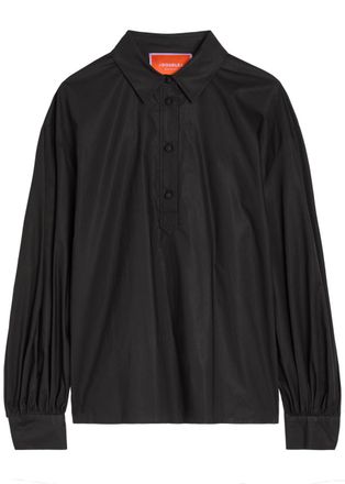 La DoubleJ LA Double J Poet Cotton-poplin Shirt - Black - 48 (UK16 / XL)