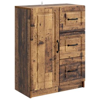 vidaXL Aparador Con Caj&oacute;n Madera Envejecida 66 X 34,5 X 87 Cm Vidaxl