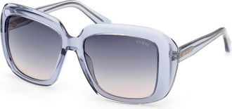 Guess GU00288 90W Womens Sunglasses Blue Size 55