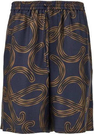 Loewe Anagram print silk shorts Man M