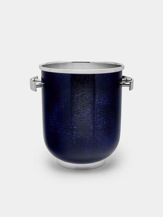 Zanetto Avant Garde Enameled Silver-Plated Champagne Bucket