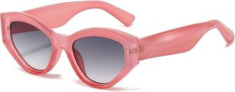 Generic Womens Small Frame Outdoor Sunglasses Mens Driving Vacation Sun Glasses(Pink)