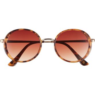 Vince Camuto 50mm Gradient Round Sunglasses in Tortoise at Nordstrom Rack