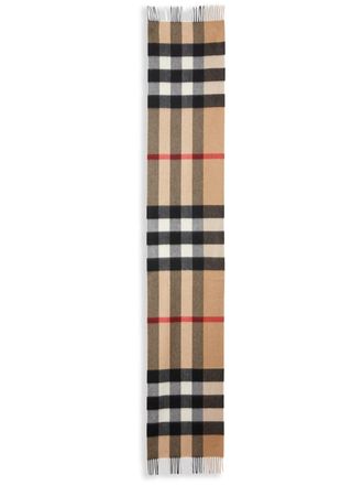 Burberry vintage check cashmere scarf - unisex - Cashmere - OS - Brown