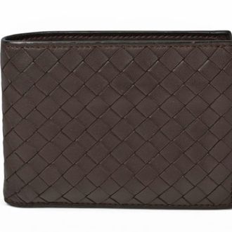 Bottega Veneta Intrecciato Dark Brown Wallet (Bi-Fold) (Pre-Owned)