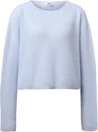 Drykorn Imeny Knit Sweater - Dames - Ronde hals truien - Blauw - XL - Wol - Truien & Vesten