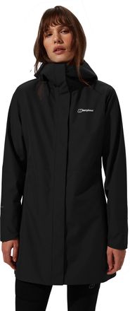 Berghaus Softshelljacke BERGHAUS OMEARA LONG SHELL JKT AF, Damen, Gr. XXL, jet schwarz, Obermaterial: 100% Polyester. Futter: 100% Polyamid, Jacken Softshellja
