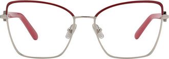 Ferragamo SF2223N744 Butterfly Full Rim Eyeglasses - Red