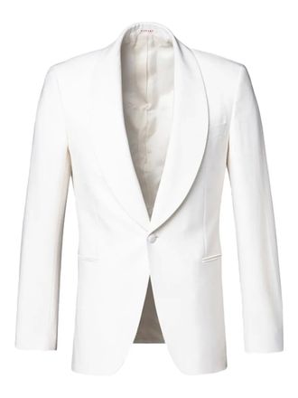 Fursac shawl-collar single-breasted suit jacket - White
