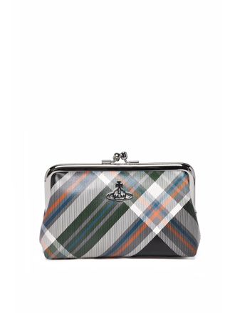Vivienne Westwood Green Polyurethane Plaid Clutch