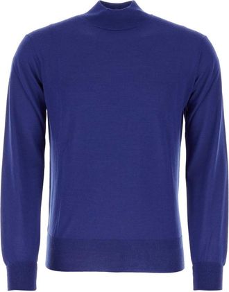 Pantaloni Torino Electric blue wool sweater