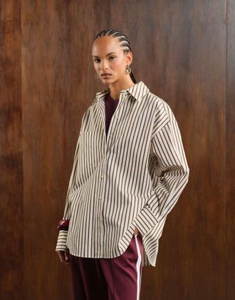 & Other Stories Camicia oversize a righe bicolore-Multicolore