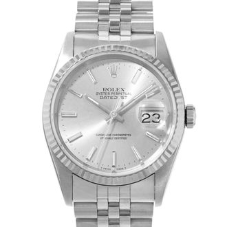 Rolex Pre-owned Rolex Datejust 36 Automatic Chronometer Silver Dial Mens Watch 16234 SSJ