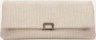 Brunello Cucinelli Medium Woven Raffia Clutch Bag