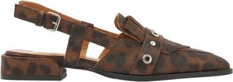 VIA VAI Jazz Tammi luipaardprint slingbacks - Dames - Ballerinas - Bruin - 38 EU - Su&egrave;de - Schoenen