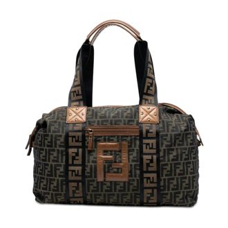 Fendi Pre-owned Handbags, female, Brown, Size: ONE SIZE Pre-owned Printed Carryall Bag