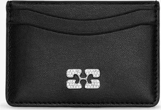Ganni Black Bou Card Holder in
