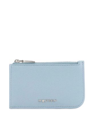 Alexander McQueen leather cardholder - Blue