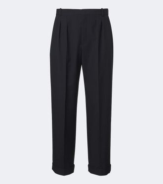 The Row Tavel pleated wool and cashmere straight pants