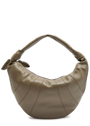 Christophe Lemaire Fortune Croissant Leather Shoulder bag - Khaki - One Size