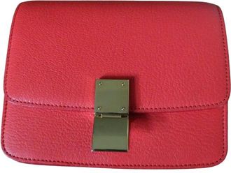 Celine Celiné Red Leather Classic Mini Box Bag Size S