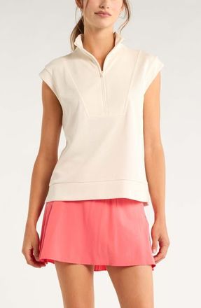 Zella Sleeveless Mesh Top in Ivory Whitecap at Nordstrom, Size X-Large