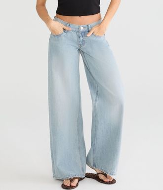 A&eacute;ropostale Super Low-Rise Ultra Wide Leg Jean